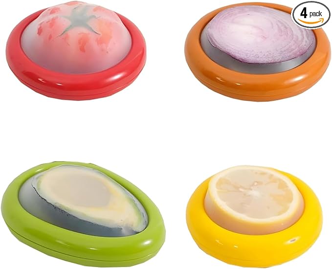 Reusable Silicone Stretch Lids (4 Pieces) – Food Cover Set for Bowls, Cups & Containers