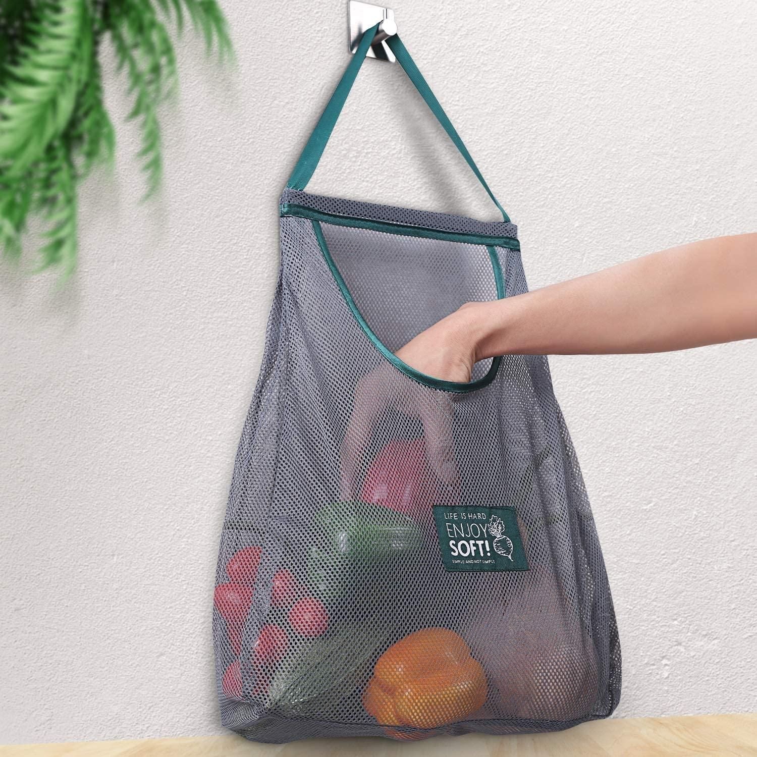 Reusable Kitchen Fruit & Vegetable Mesh Bags – Eco-Friendly Storage Bags (Set)