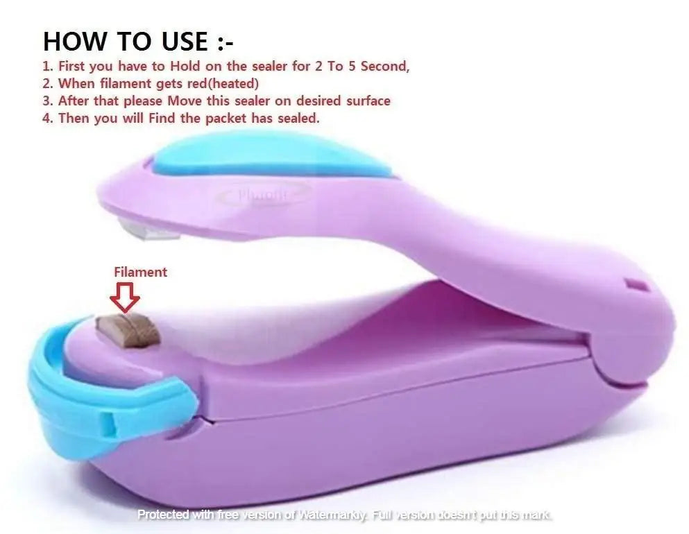 Portable Mini Heat Sealer - Keep Food Fresh & Crispy
