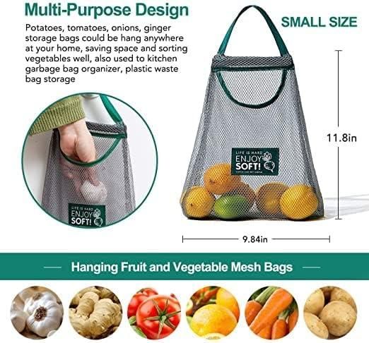 Reusable Kitchen Fruit & Vegetable Mesh Bags – Eco-Friendly Storage Bags (Set)