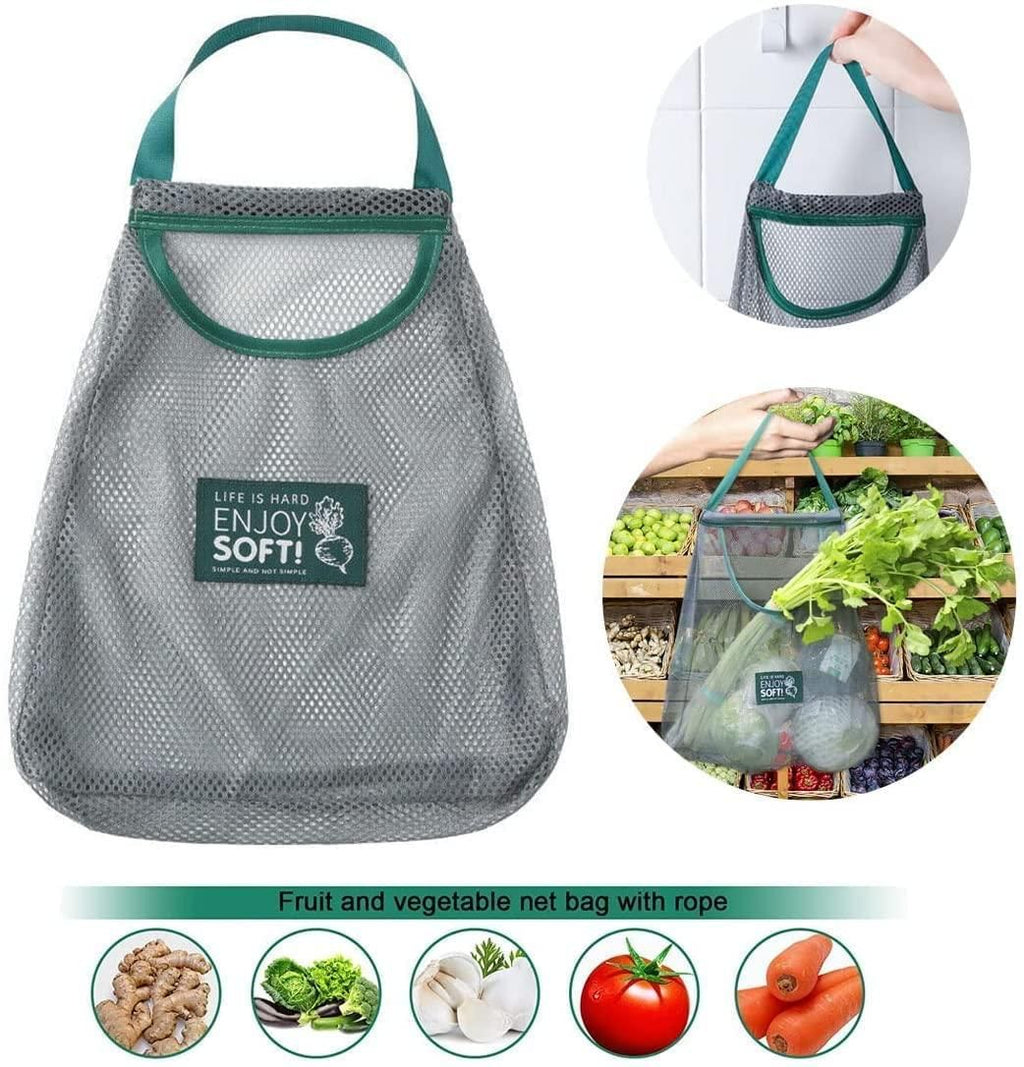 Reusable Kitchen Fruit & Vegetable Mesh Bags – Eco-Friendly Storage Bags (Set)