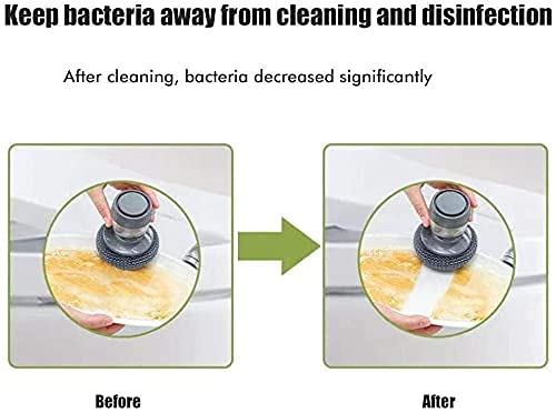 Soap Dispensing Dish Brush – Kitchen Cleaning Brush with Built-in Soap Dispenser