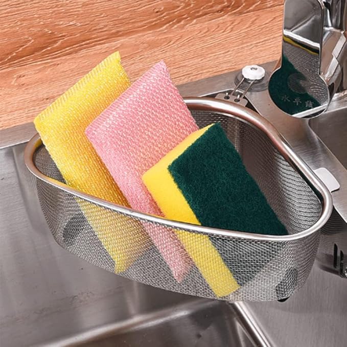Stainless Steel Sink Corner Strainer – Kitchen Drain Basket & Food Filter